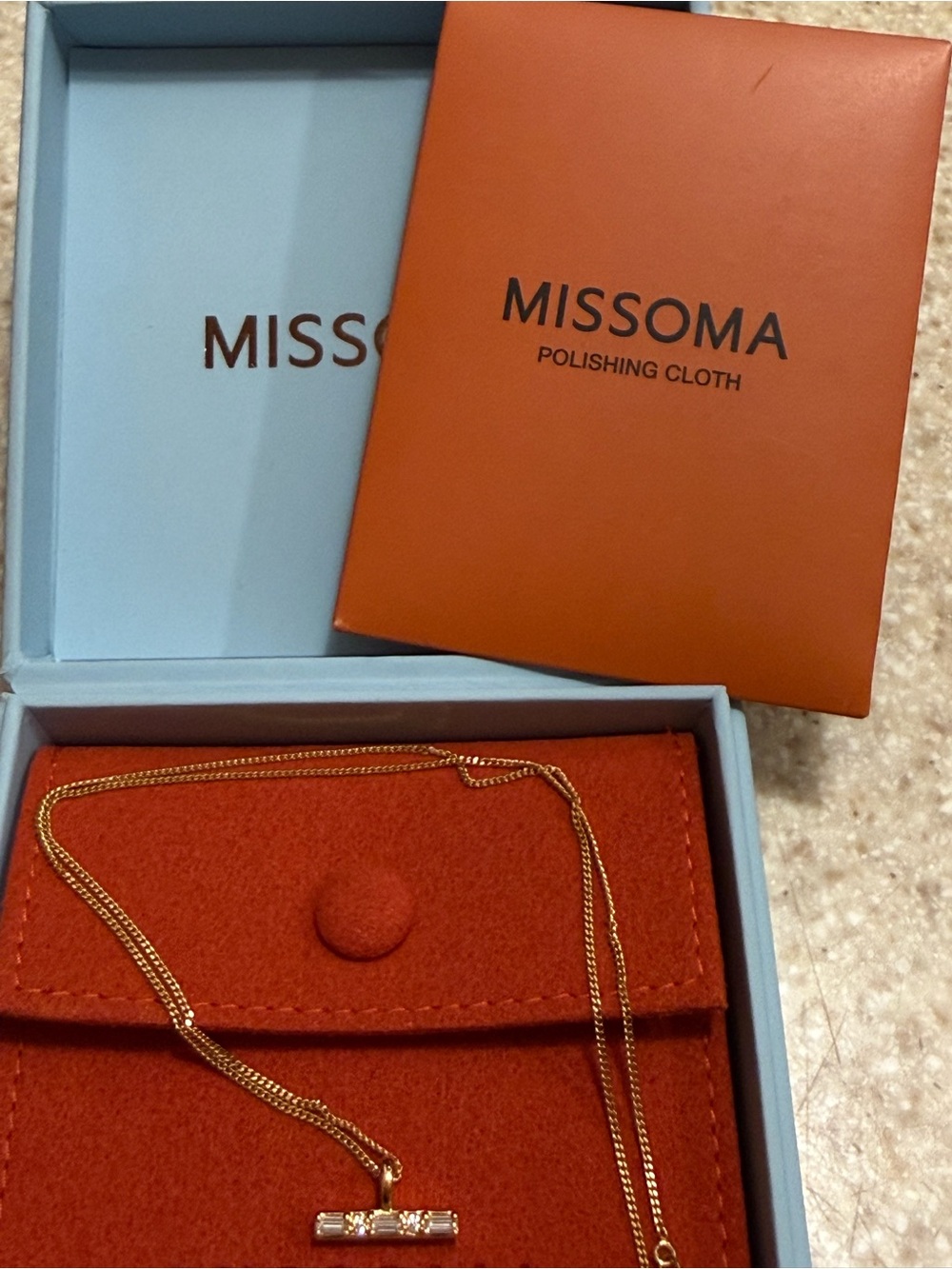 Missoma Lucy Williams TBar Stone Pendant Necklace - Picture 5 of 5